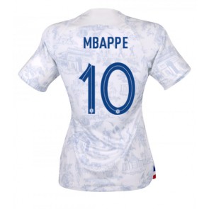 France Kylian Mbappe #10 Replica Away Stadium Shirt for Women World Cup 2022 Short Sleeve